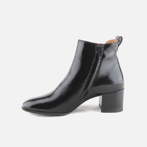 NEW paul green black crinkled patent leather ankle boots - Picture 4 of 8